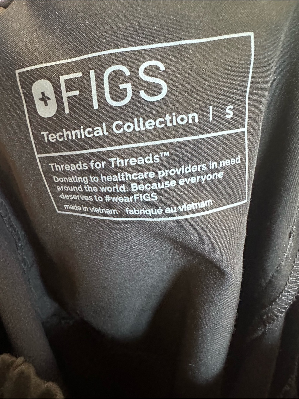 FIGS High Waisted Sheridan Relaxed Barrel Scrub Pants - Size S - Black - Picture 5 of 6